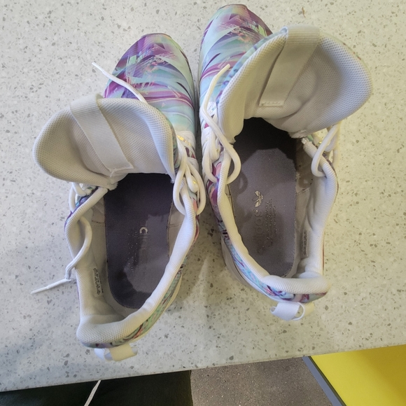 Adidas SI Loop Racer Casual Sneakers Purple Abstract Women size 10 US pre owned - Picture 12 of 12